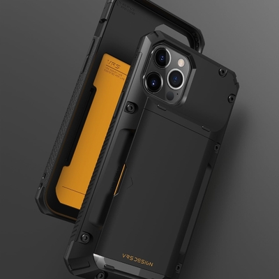 Para el iPhone 12 Pro Max con [4 tarjetas]Portafolio de tarjeta de crédito sólida Premium para el iPhone 12 Pro Max de 6,7 pulgadas