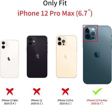 iPhone 12 Pro Max diseño de caja transparente, incorporado brillo lujoso papel brillante, pop y hermoso