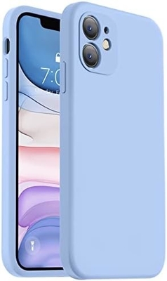 Compatible con la caja del iPhone 11, Silicón líquido mejorado con [bordas cuadradas] [Rollas suaves de microfibra contra arañazos]