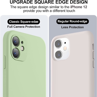 Compatible con la caja del iPhone 11, Silicón líquido mejorado con [bordas cuadradas] [Rollas suaves de microfibra contra arañazos]
