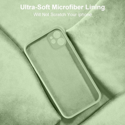Compatible con la caja del iPhone 11, Silicón líquido mejorado con [bordas cuadradas] [Rollas suaves de microfibra contra arañazos]