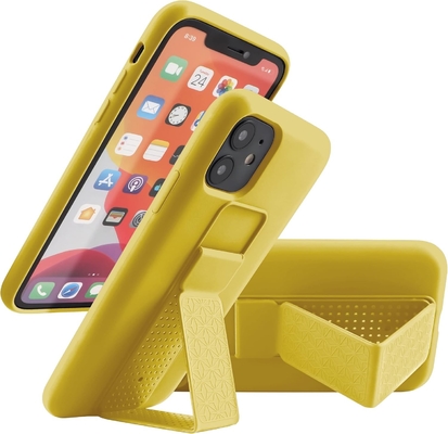 Cuerpo de soporte de silicona Compatible con el iPhone 11 caso ((6.1 pulgadas) Stand vertical y horizontal Cuerpo de soporte de metal