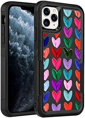 [5 en 1 para el iPhone 15 Plus Casilla, con 2 paquetes de protector de pantalla + 2 paquetes de protector de lente de la cámara, de trabajo pesado resistente robusto