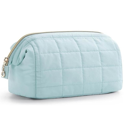 Bolsa cosmética hinchada Bolsa cosmética diseñada con un material hinchado que es tan suave como duradero