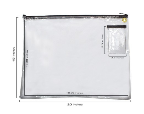 Interoffice Transit Clear Mailbag El Interoffice Transit Clear Mailbag es ideal para cartas, correos de tamaño legal, archivos, informes y más