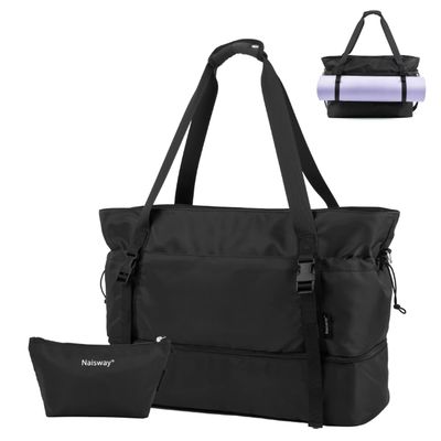 Mochila de viaje para mujeres para viajes, bolso, mochila, con compartimiento para zapatos y bolsillo húmedo, bolsa de estera de yoga, bolsa de fin de semana