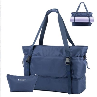 Mochila de viaje para mujeres para viajes, bolso, mochila, con compartimiento para zapatos y bolsillo húmedo, bolsa de estera de yoga, bolsa de fin de semana