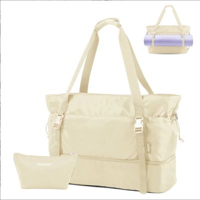 Mochila de viaje para mujeres para viajes, bolso, mochila, con compartimiento para zapatos y bolsillo húmedo, bolsa de estera de yoga, bolsa de fin de semana