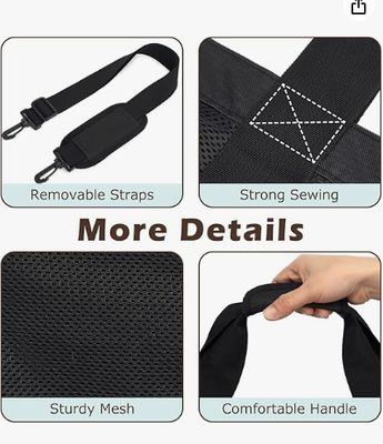 Bolsa de playa de malla metálica, bolsa de playa grande, con bolsillos con cremallera, adecuada para bolsas de piscina familiares, esencial para juguetes y vacaciones