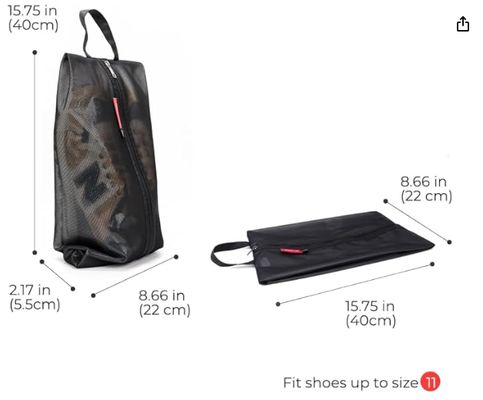 pack all Shoe Bag for Travel, Water-Resistant Shoe Pouch for Gym, Odor-Resistant Soccer Cleats Bag for Sport