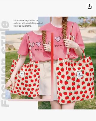 Mujeres Mujeres, bolso de hombro reutilizable de corduroy de gran capacidad