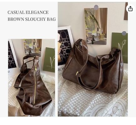 Bolsas vagabundos para mujeres, bolso de hombro de cuero vegano plegable ultra suave, bolsos de bolso con estilo.