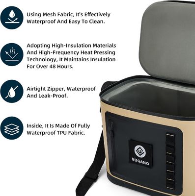 Bolsa de enfriamiento a prueba de agua de múltiples escenarios con TPU a prueba de fugas Construcción de retención de hielo de 24 horas y correas ajustables cómodas para versátiles