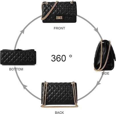 Bolso cruzado acolchado para mujer, bolso de hombro moderno para mujer con cadena, bolsos de diseñador