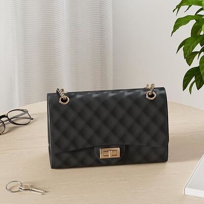 Bolso cruzado acolchado para mujer, bolso de hombro moderno para mujer con cadena, bolsos de diseñador