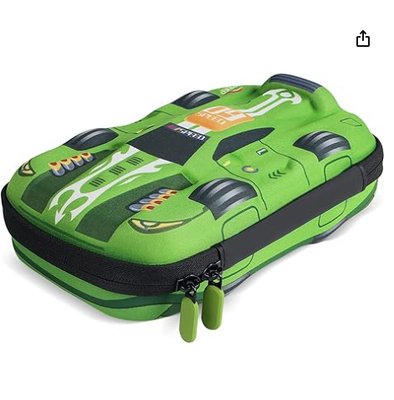 rockpapa Casilla de lápiz para automóviles de carreras, caja de lápiz, caja de almacenamiento para estudiantes escolares niños adolescentes niños niñas