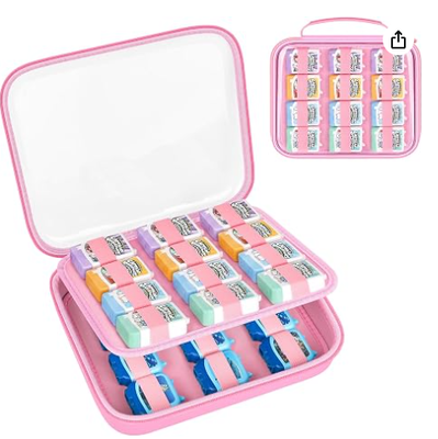 Hard Case Audiobook 4-Pack Sets, Case Only. La tapa clara y la cáscara EVA organizan varios conjuntos de figuras en caja para exhibición y viaje.