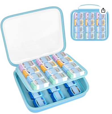 Hard Case Audiobook 4-Pack Sets, Case Only. La tapa clara y la cáscara EVA organizan varios conjuntos de figuras en caja para exhibición y viaje.