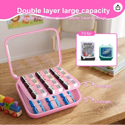 Hard Case Audiobook 4-Pack Sets, Case Only. La tapa clara y la cáscara EVA organizan varios conjuntos de figuras en caja para exhibición y viaje.