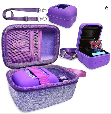 Funda de silicona y carcasa rígida para mascota digital interactiva | Accesorios para fundas protectoras de mascotas electrónicas virtuales originales Bitzee con cordón (verde azulado)