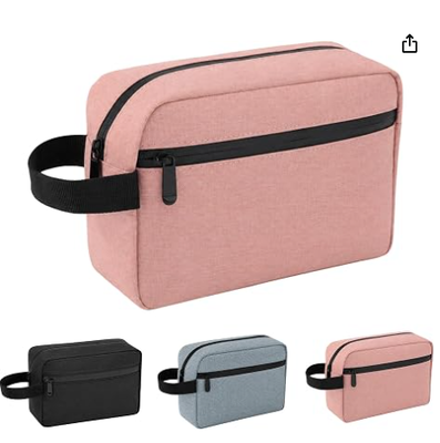 Bolso de Toileteria de Viaje para Hombres Mujeres organizador de bolso de maquillaje colgante rosa. Bolso de Toileteria a prueba de agua para accesorios de baño, kit de afeitar y organizador de bolso de cosméticos colgantes, para viajes, baño, regalo