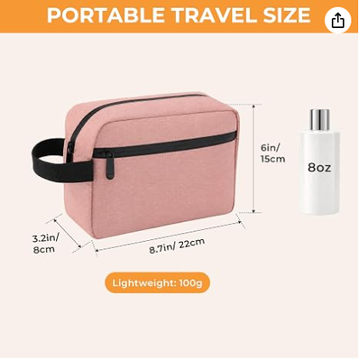 Bolso de Toileteria de Viaje para Hombres Mujeres organizador de bolso de maquillaje colgante rosa. Bolso de Toileteria a prueba de agua para accesorios de baño, kit de afeitar y organizador de bolso de cosméticos colgantes, para viajes, baño, regalo