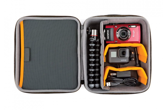 Bolso portátil de caparazón duro 80 Bolso de cámara de caparazón duro de alta protección diseñado para drones pequeños, cámaras portátiles y auriculares montados en la cabeza