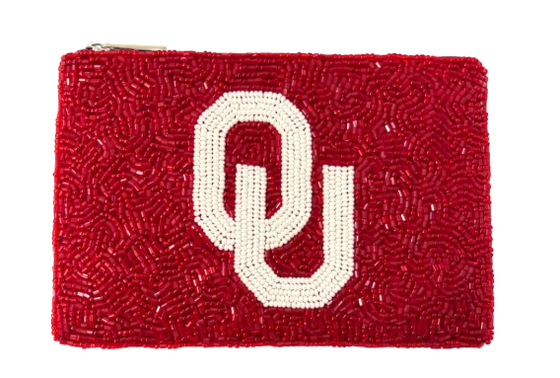 UF UNIVERSITY OF FLORIDA BEADED FOOTBALL COIN BAG