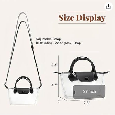 Bolso Transparente para Mujer, Bolsos Cruzados Aprobados para Estadio, Bolso de Estadio para Conciertos y Eventos Deportivos