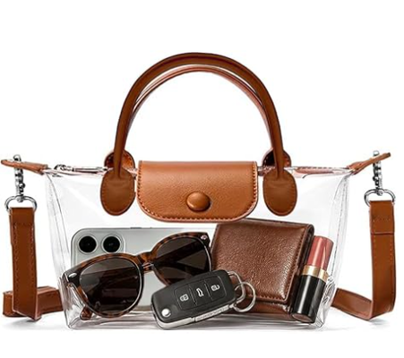Bolso Transparente para Mujer, Bolsos Cruzados Aprobados para Estadio, Bolso de Estadio para Conciertos y Eventos Deportivos