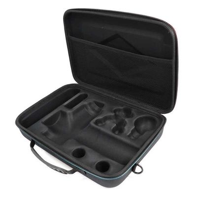 EVA profesional cargando caja de pistola de masaje diseñada para extrema dureza y rendimiento superior en el almacenamiento y el viaje