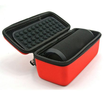 Cuerpo de altavoz EVA de cuero PU a prueba de choques Cuerpo de altavoz resistente a los choques / bolsa con correa de material de cuero PU