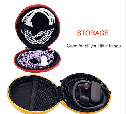 Guarnición de EVA Earphone Storage Case Fabric de la cremallera de los colores del ODM cinco