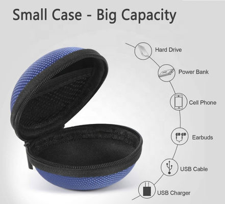 Bule colorea el grado EVA Hard Cases Storage Earphones de la cremallera 75