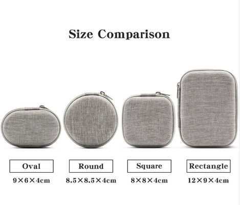 Mini Earphone Pouch Case Velvet impermeable que alinea el logotipo de grabación en relieve