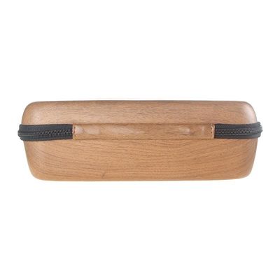 Superficie de cuero a prueba de polvo de la PU de EVA Storage Case Wood Grain a prueba de choques