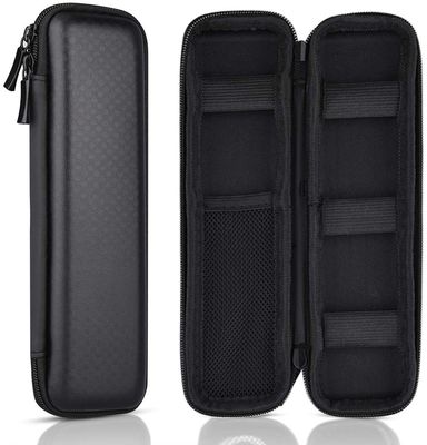 Cuero negro de la PU del poliéster de 3D EVA Hard Case Pencil Pouch 1800D