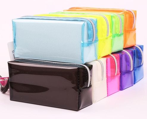 Caja de lápiz plástica dura de EVA Transparent Pen Pouch Pvc con los compartimientos