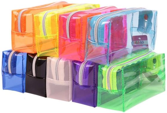 Caja de lápiz plástica dura de EVA Transparent Pen Pouch Pvc con los compartimientos
