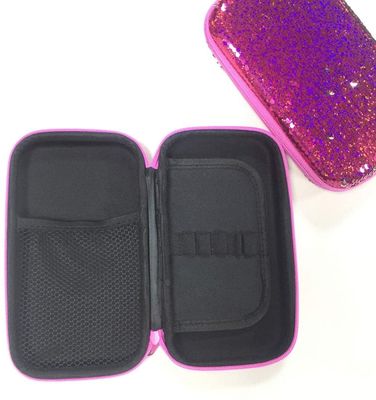 Bolsa de cuero del lápiz del estuche rígido del PVC EVA Pencil Case 1800D Polyeste de la PU