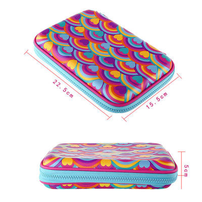 Bolsa de escritorio de EVA personalizada de diseño de cremallera portátil ligera duradera reutilizable Eco amigable bolso de almacenamiento de papelería para niños y estudiantes