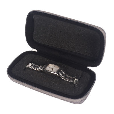 Sola cremallera de lujo de cuero portátil de EVA Watch Case 14.5*8*6 cm