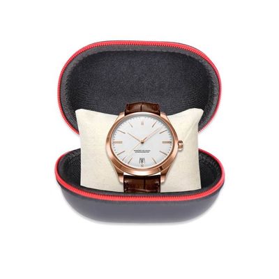 Logotipo de cuero de EVA Zipper Watch Case Fabric Debossing del color de Pantone