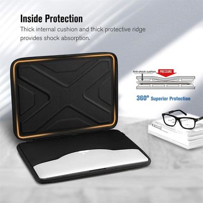 Cuerpo de portátil de manga dura de 13 pulgadas resistente al agua resistente a los golpes portátil de protección de computadora portátil bolsa de transporte para 13.3&quot; MacBook