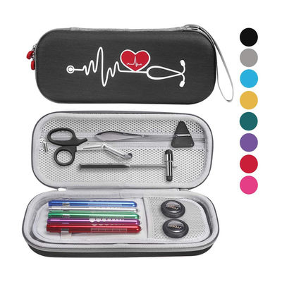 Primeros auxilios negros Kit EVA Foam del grado médico del estetoscopio de la prenda impermeable