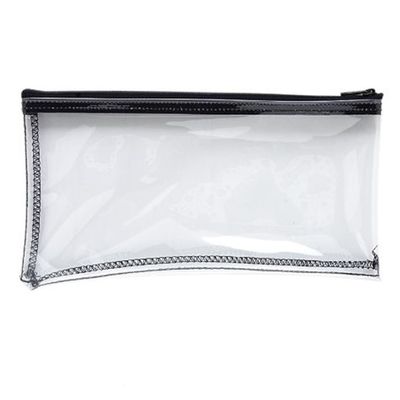 Bolsas bancarias con cremallera de PVC transparente Bolsas de depósito a prueba de agua Tamaño personalizado disponible para cheques bancarios Tarjetas de identificación y almacenamiento de papelería