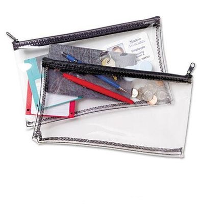 Bolsas bancarias con cremallera de PVC transparente Bolsas de depósito a prueba de agua Tamaño personalizado disponible para cheques bancarios Tarjetas de identificación y almacenamiento de papelería