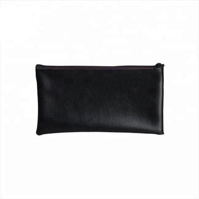 Bolsas duraderas con cremallera para banco, hechas de cuero PVC, material de PU, vinilo transparente, laminado, resistente al agua, tamaño personalizado con impresión de logotipo
