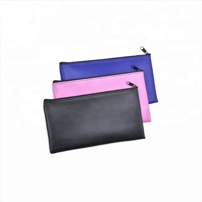 Bolsas duraderas con cremallera para banco, hechas de cuero PVC, material de PU, vinilo transparente, laminado, resistente al agua, tamaño personalizado con impresión de logotipo