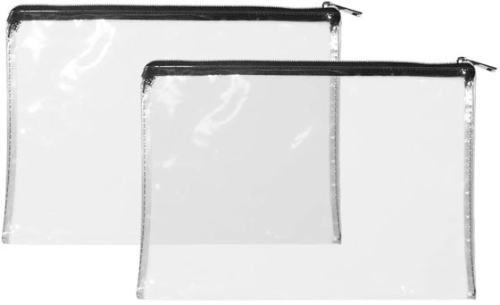 El PVC transparente de la cremallera 12x8.7inch de la bolsa reciclable del dinero empaqueta con la cremallera